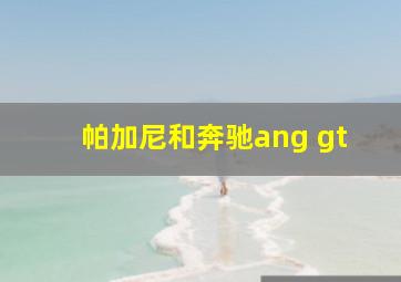 帕加尼和奔驰ang gt